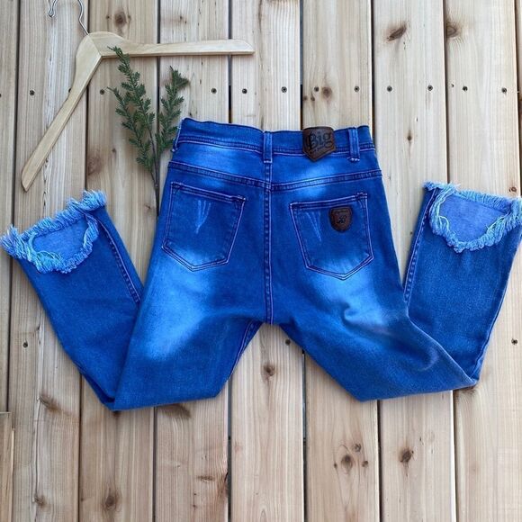 Big Bank  Distressed  Calf/Cropped  Jeans-Pants - Picture 6 of 13